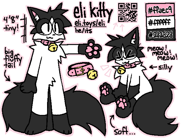 reference sheet of my fursona